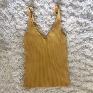 Small Yellow-Gold Crop Top
